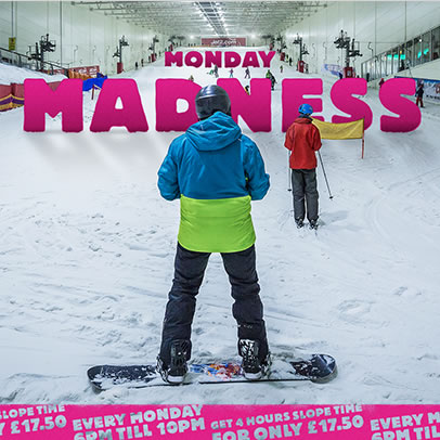 monday madness lift pass offer - £17.50 per person for 4hrs on the slope